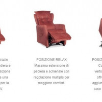 Moretti Poltrona Elevabile Dafne con roller 4 ruote 50mm.