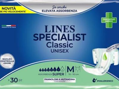 Lines Specialist Classic Pannolone a Mutandina Super Misura Media 30 Pezzi